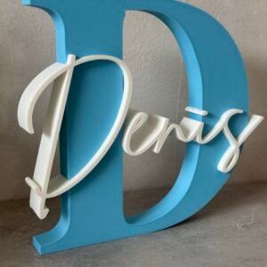 Lettera 3D Personalizzata con Nome | Regalo Nascita e Battesimo